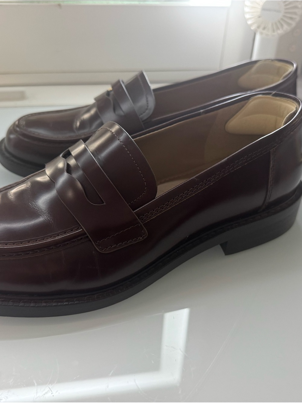 Sam Edelman Men's Penny Loafers in Burgundy